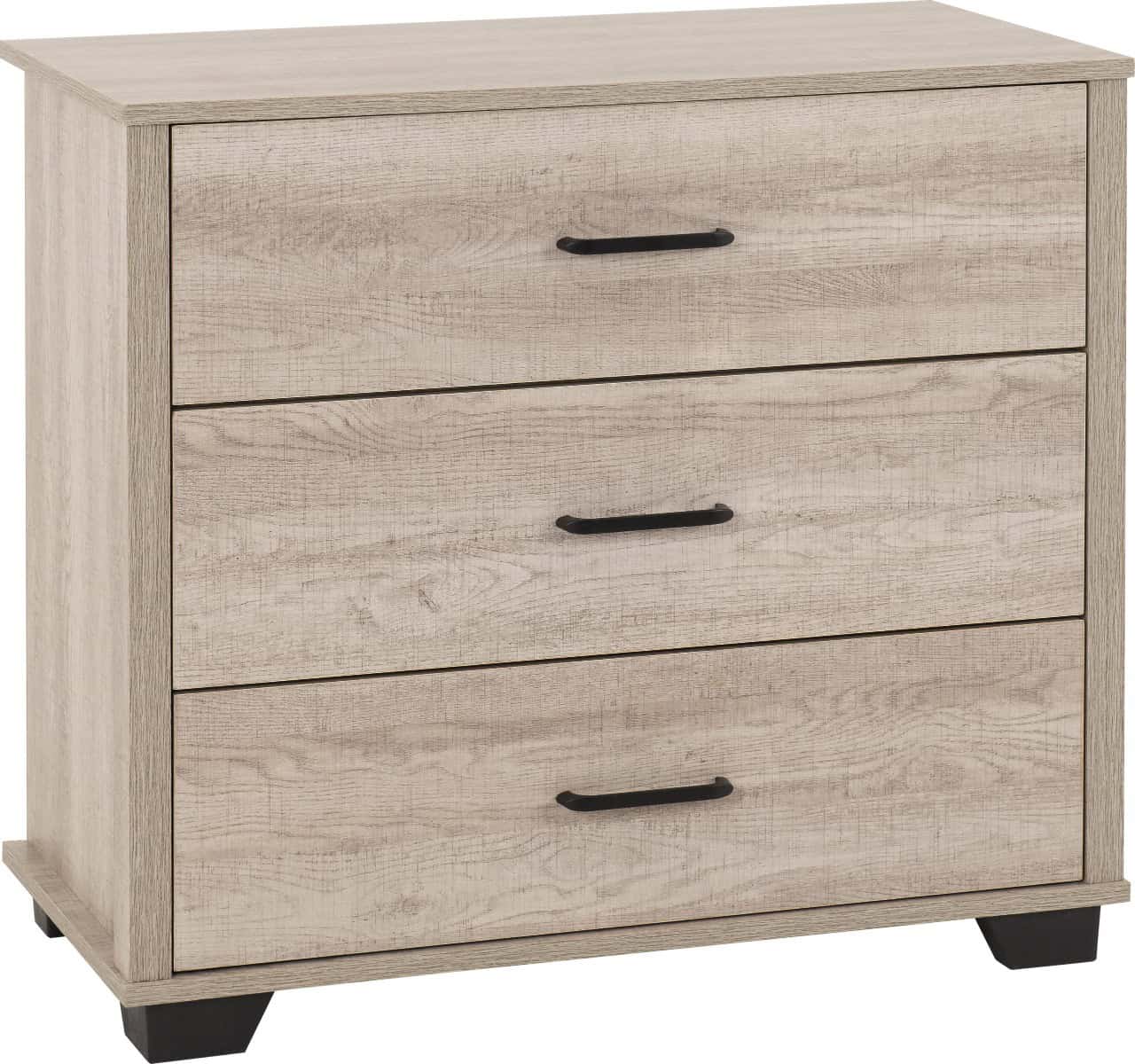 Oliver 3 Drawer Chest - Light Oak Effect | Buy Online | Beds.ie