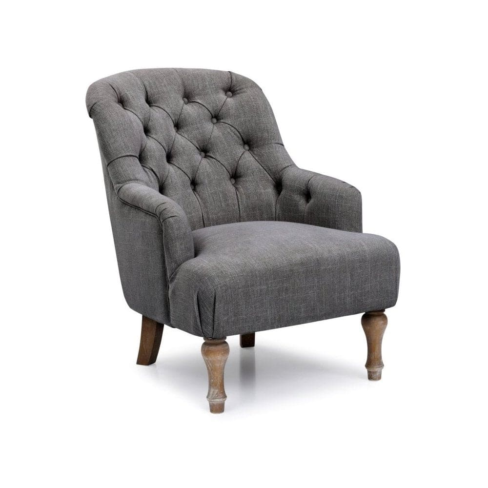 Bianca Armchair - Charcoal Linen - Image 2