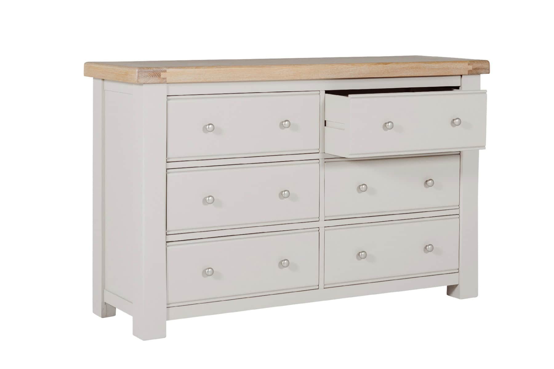 Doune 6 Drawer Dressing Table - Taupe - Image 3