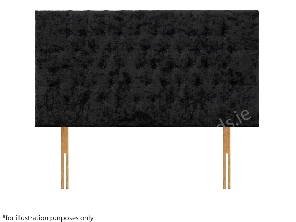 Apollo 2ft6 Lincoln Headboard - Glitz Black | Buy Online | Beds.ie