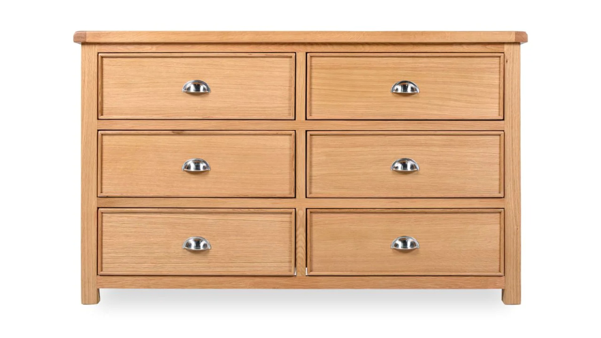 Honey B Newbury 6 Drawer Chest - Oak - Image 3