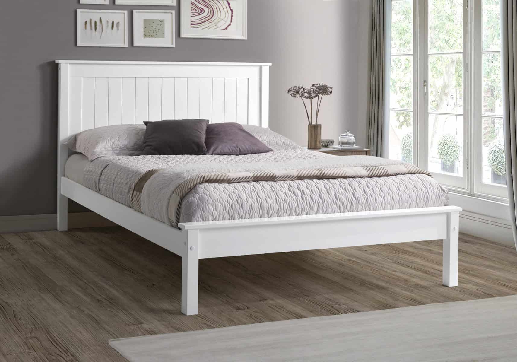 Limelight Taurus Low End 4ft Bedframe - White | Buy Online | Beds.ie