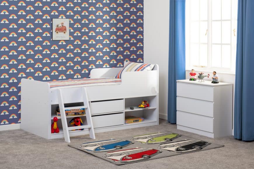 Felix Low Sleeper Bedframe - White | Buy Online | Beds.ie