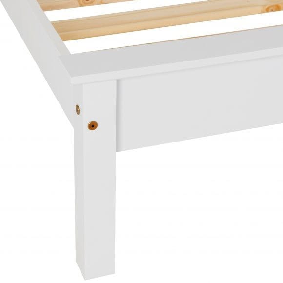 Monaco 4ft6 Low End Bedframe - White - Image 5