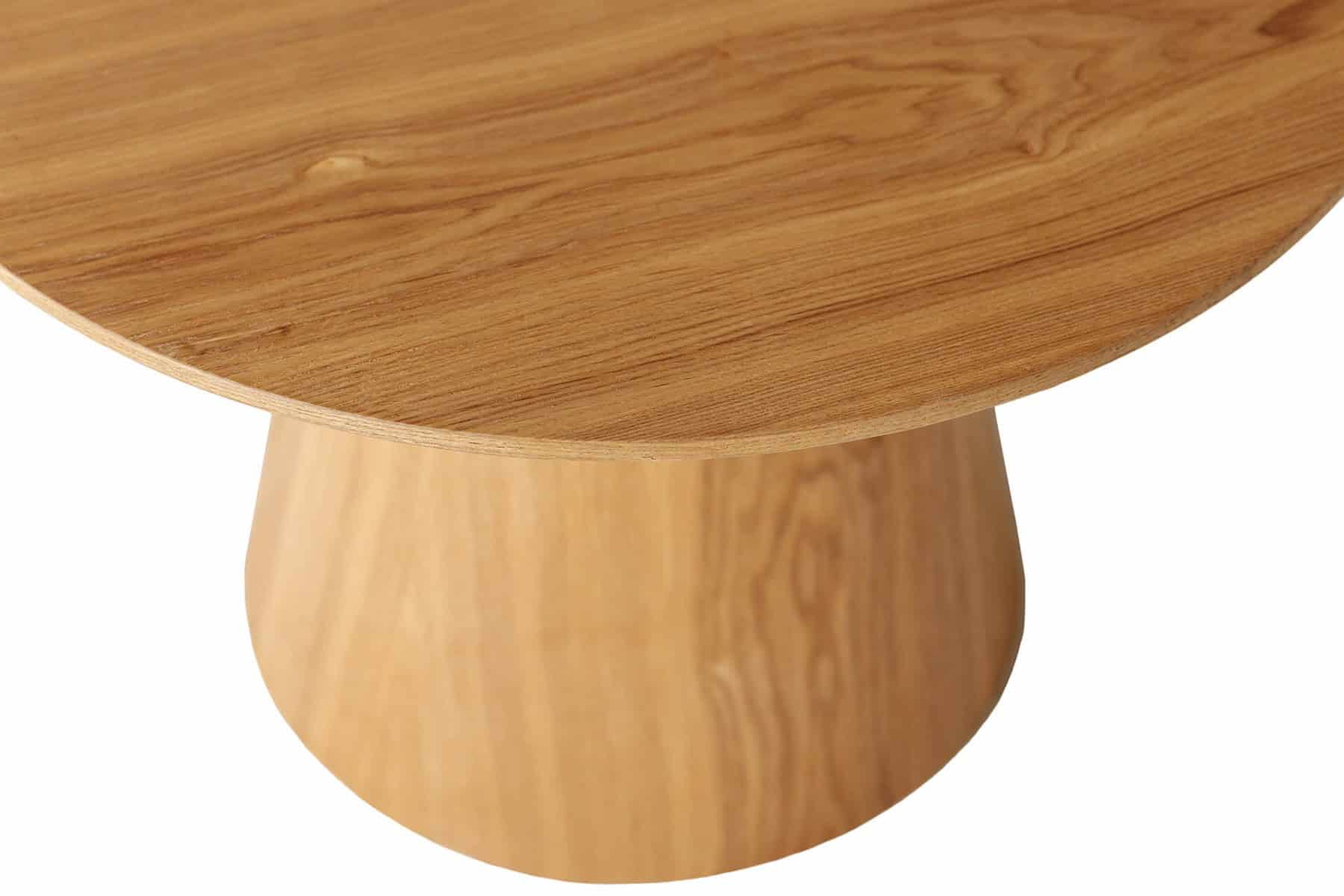 Hailey Round Coffee Table - Brown - Image 3