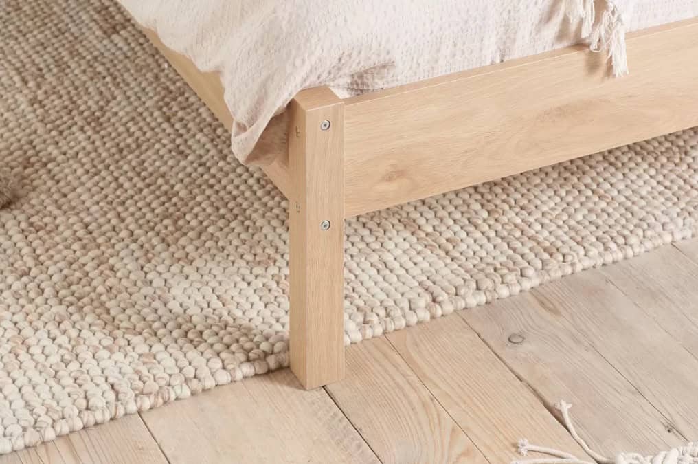 Croxley 5ft Rattan Bedframe - Oak - Image 4