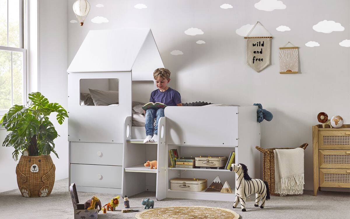 Orpea Midsleeper - All White | Buy Online | Beds.ie