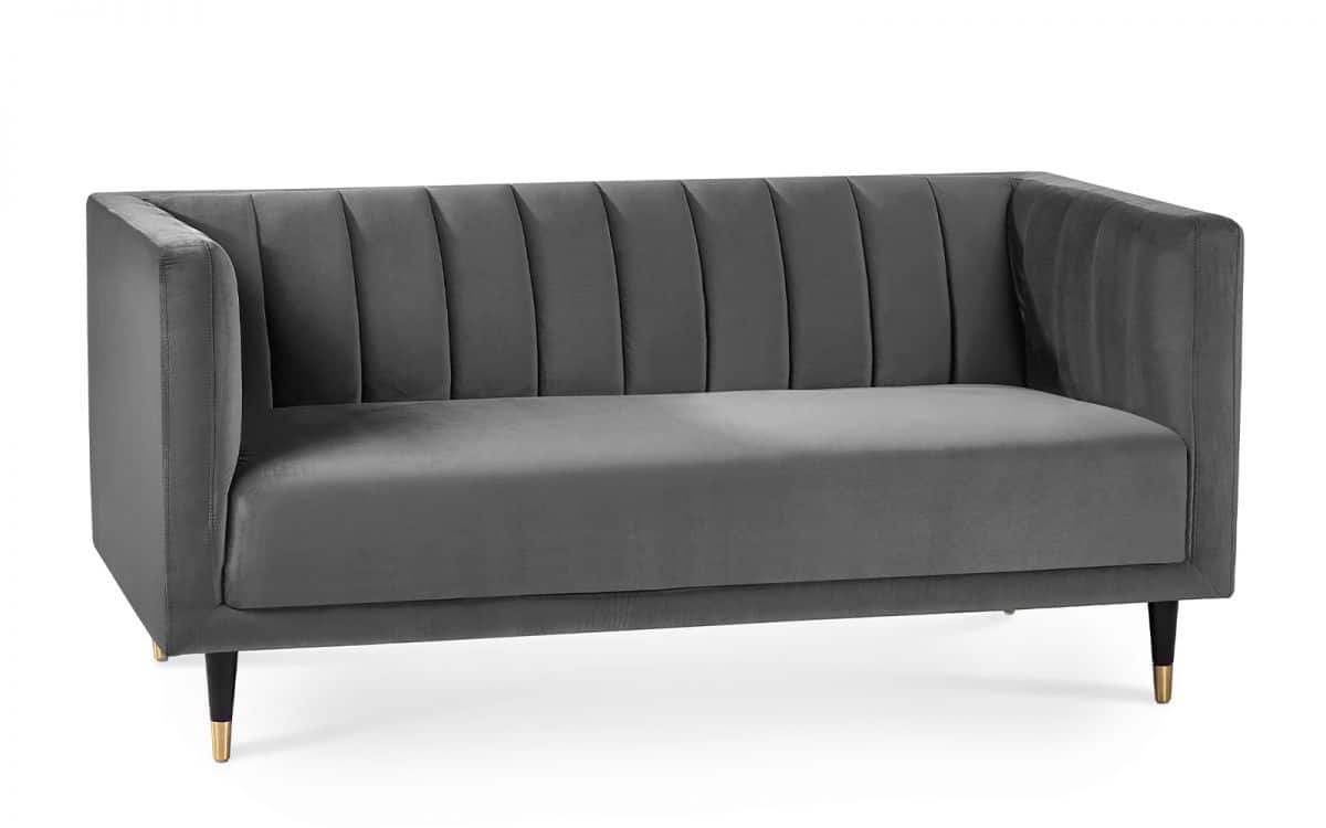 Zelda Scalloped 2 Seater - Grey | Buy Online | Beds.ie