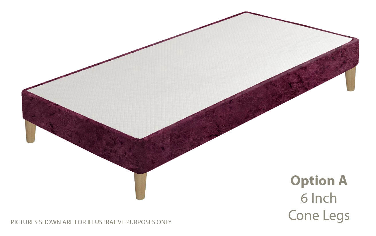 Apollo 2ft6 Glitz Purple Shallow Divan Base on Legs | Buy Online | Beds.ie