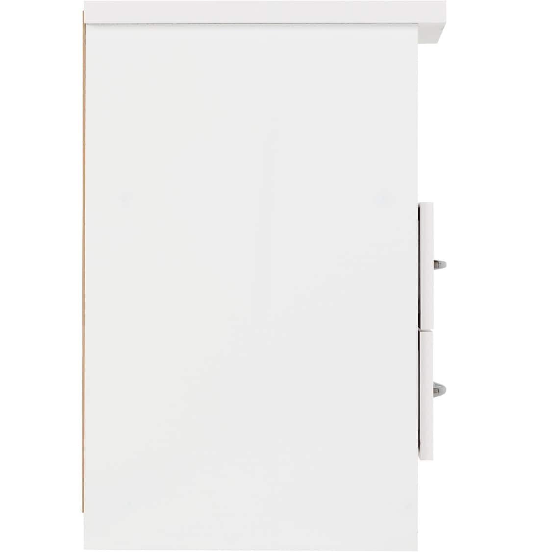 Nevada 2 Drawer Bedside - White Gloss - Image 5