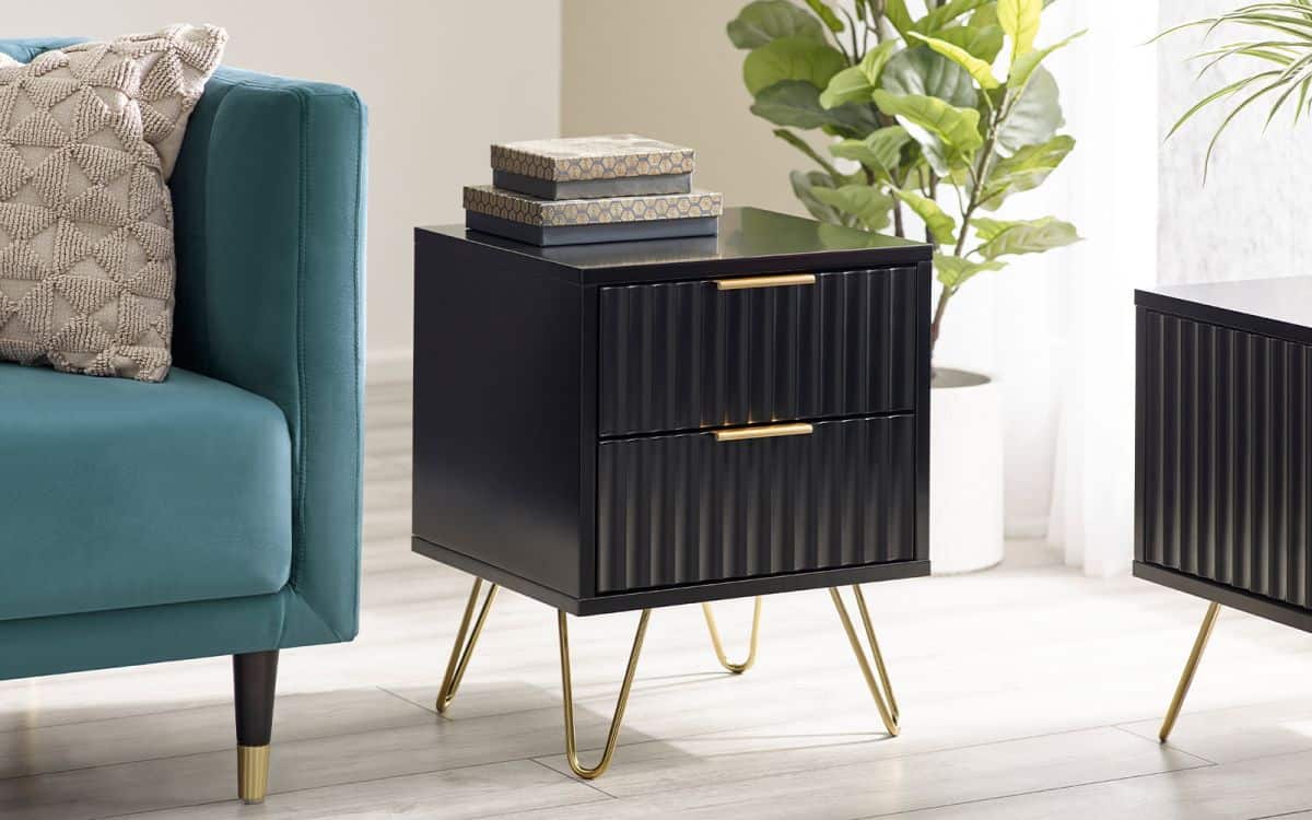 Murphy Lamp Table - Matte Black | Buy Online | Beds.ie