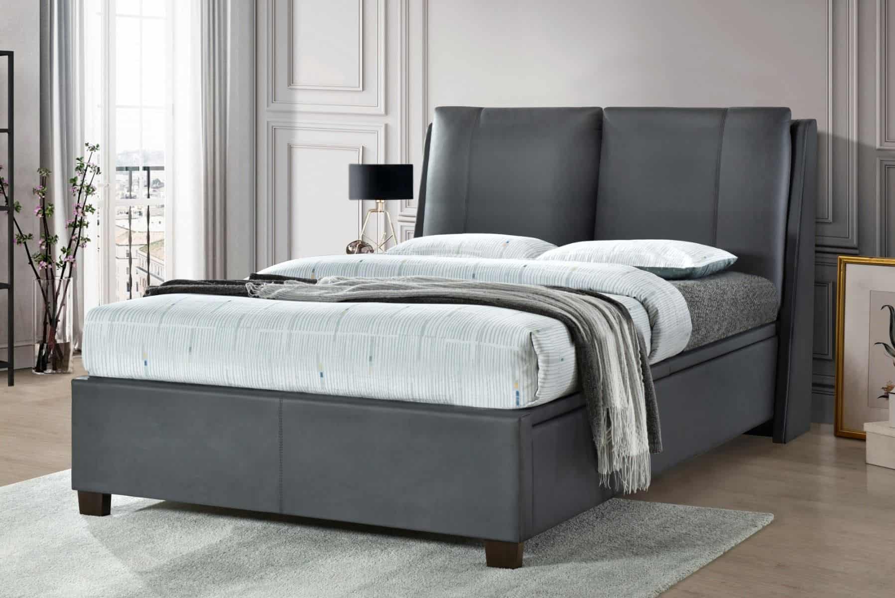 Flintshire 5ft Ashleigh Ottoman Bedframe - Grey | Buy Online | Beds.ie