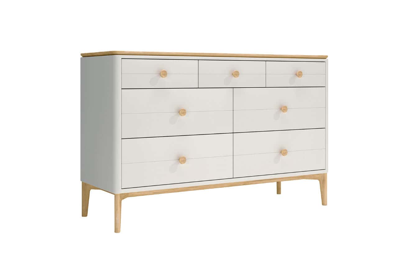 Marlow 7 Drawer Chest of Drawers - Cashmere Oak | Buy Online | Beds.ie