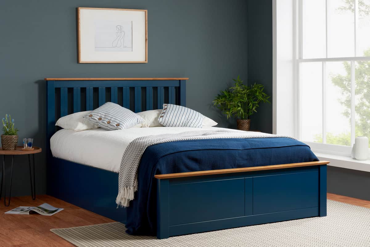 4ft6 Phoenix Ottoman - Navy - Image 2