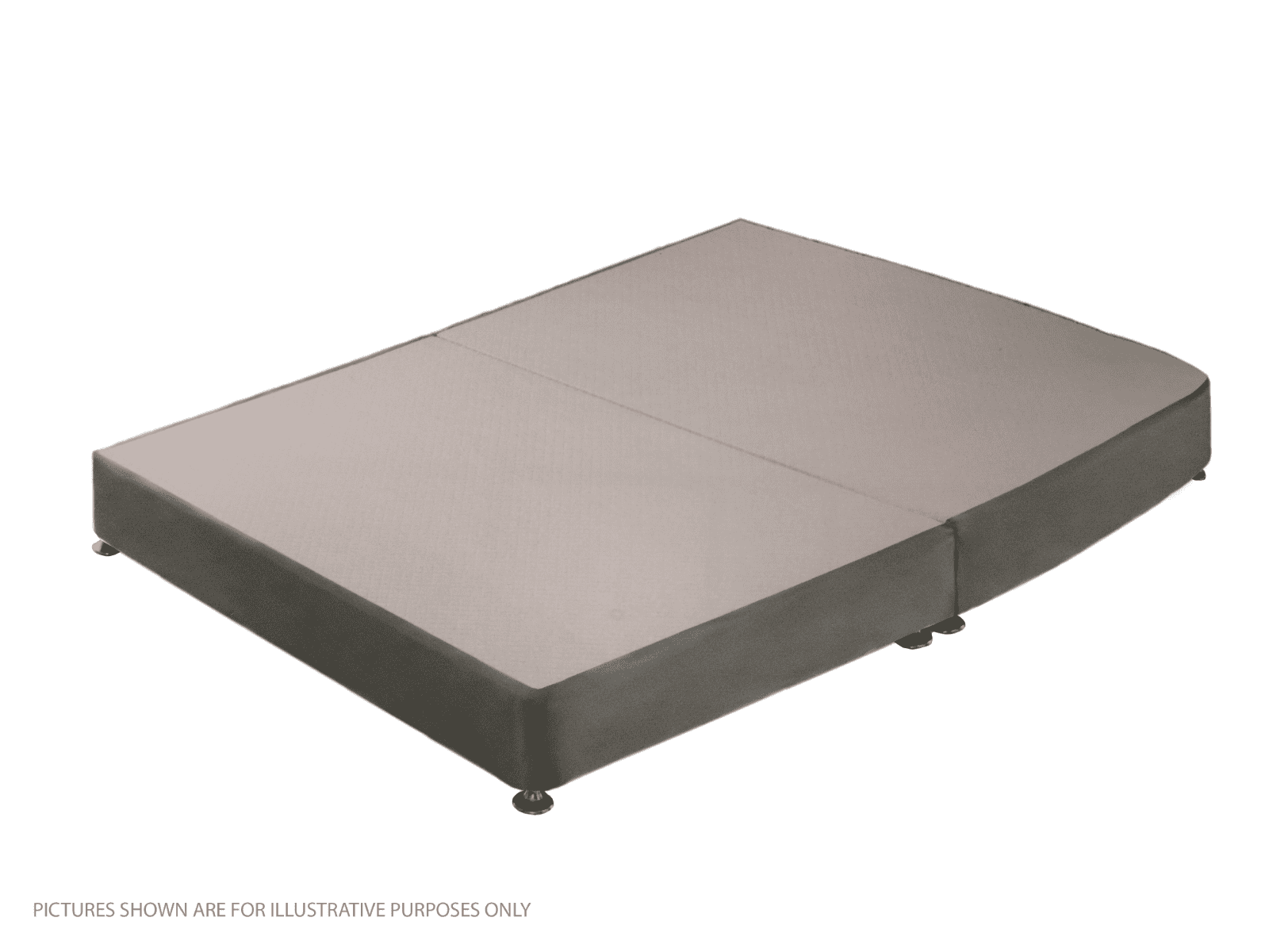 Apollo 2ft6 Velvet Light Grey Low Profile Divan Base | Buy Online | Beds.ie