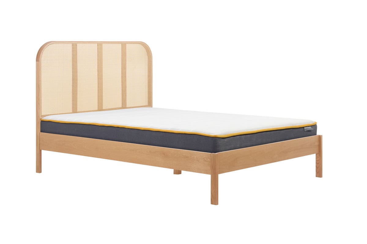4ft6 Margot Rattan Bed - Oak - Image 4