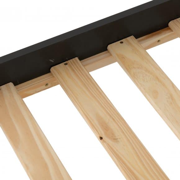 Monaco 3ft Low End Bedframe - Dark Grey & Oak - Image 6