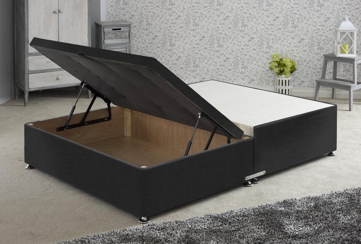 Apollo 4ft Azzure Black Jumbo Ottoman Base | Buy Online | Beds.ie