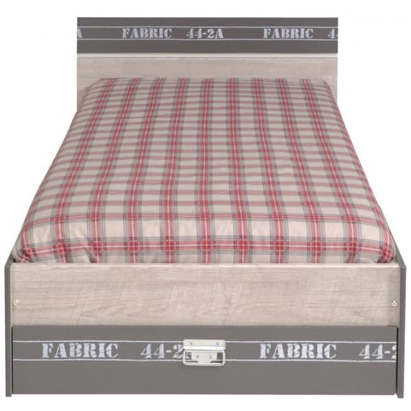Parisot Fabric Bedframe with Underbed Drawer - Loft Grey - Image 3