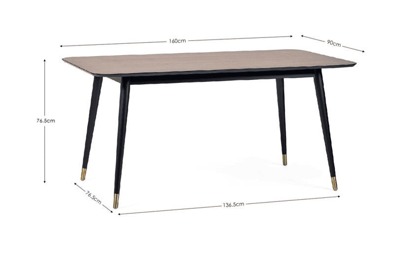 Fiona Rectangular Dining Table - Walnut - Image 5