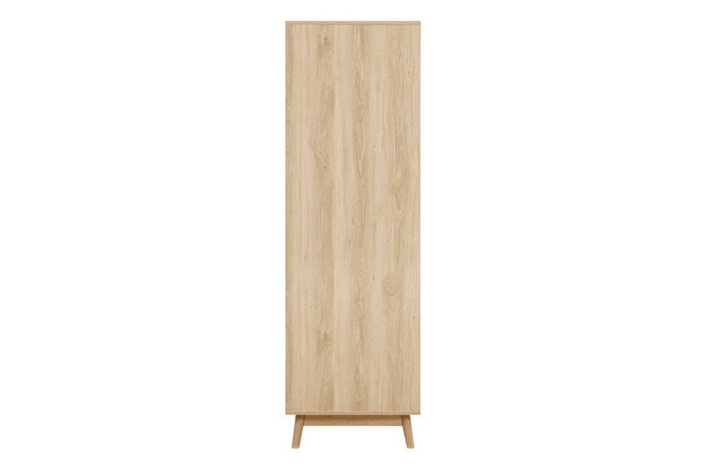 Herringford 3 Door Wardrobe with Mirror - Oak - Image 4