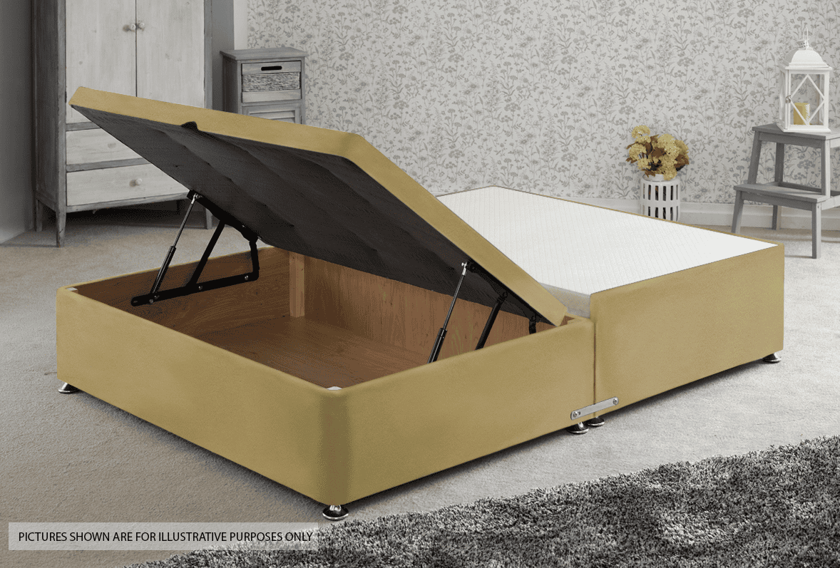 Apollo 4ft6 Velvet Sand Jumbo Ottoman Base | Buy Online | Beds.ie