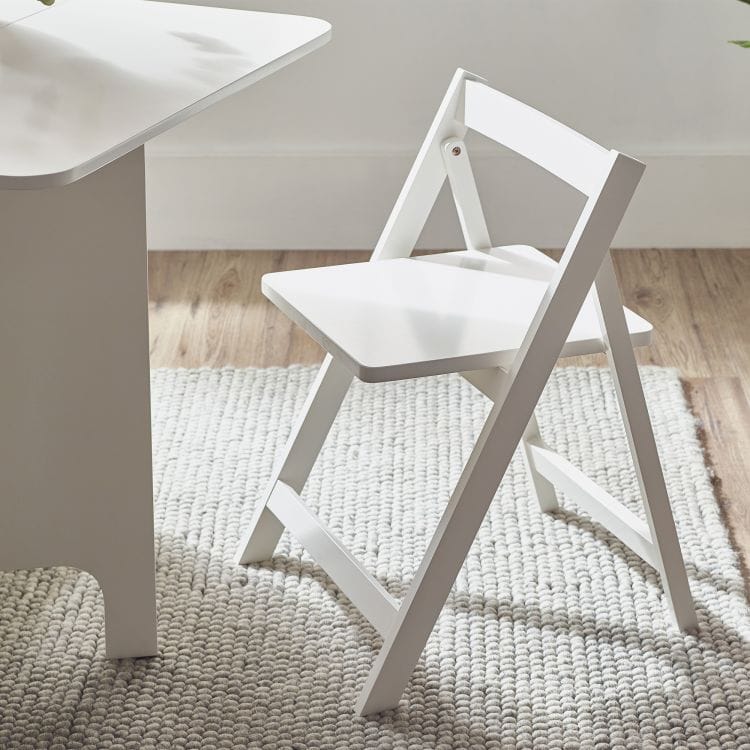 Gatis Small Gateleg Table with 2 Chairs - White - Image 4