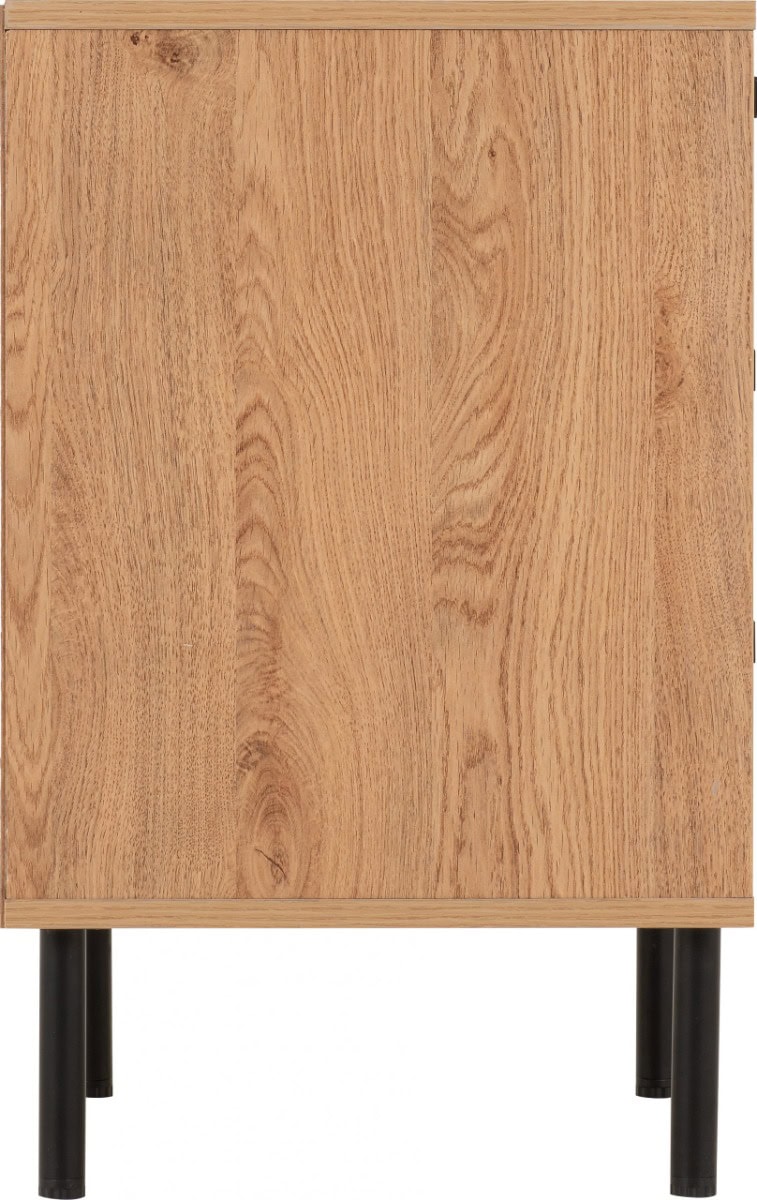 Leon 3 Drawer Bedside - Medium Oak Effect - Image 4