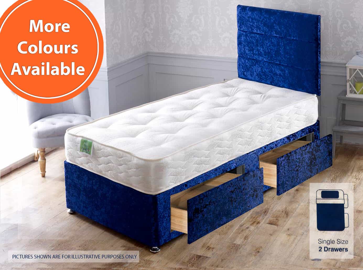 Apollo 2ft6 Nike 2 Drawer Bed | Buy Online | Beds.ie