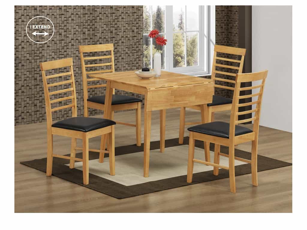 Hanover Oak Square Dropleaf Dining Set (4 Chairs) | Buy Online | Beds.ie