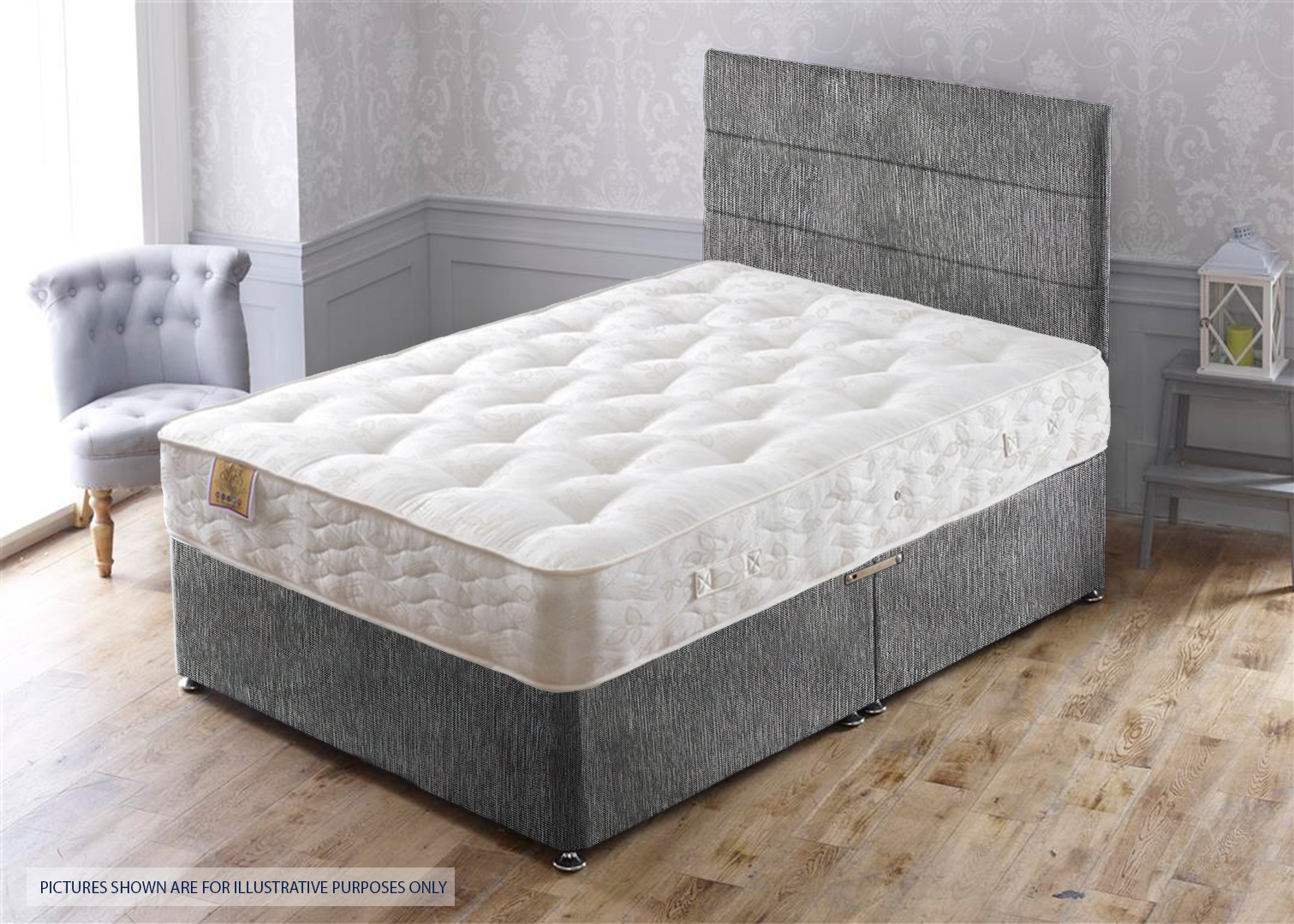 Apollo 4ft6 Super Ortho Bed - House Grey | Buy Online | Beds.ie