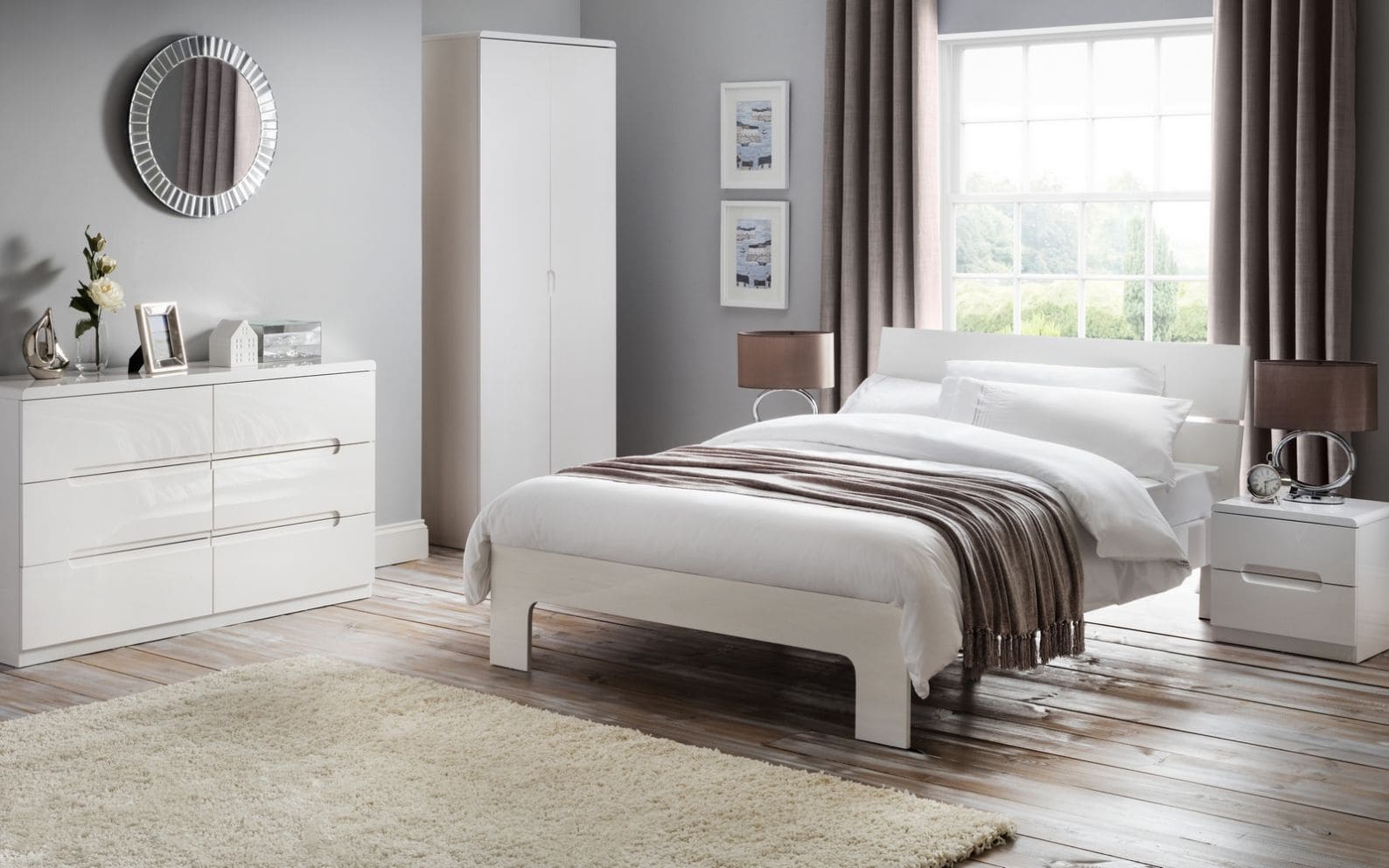 New York 3+2 Drawer Chest - White - Image 3