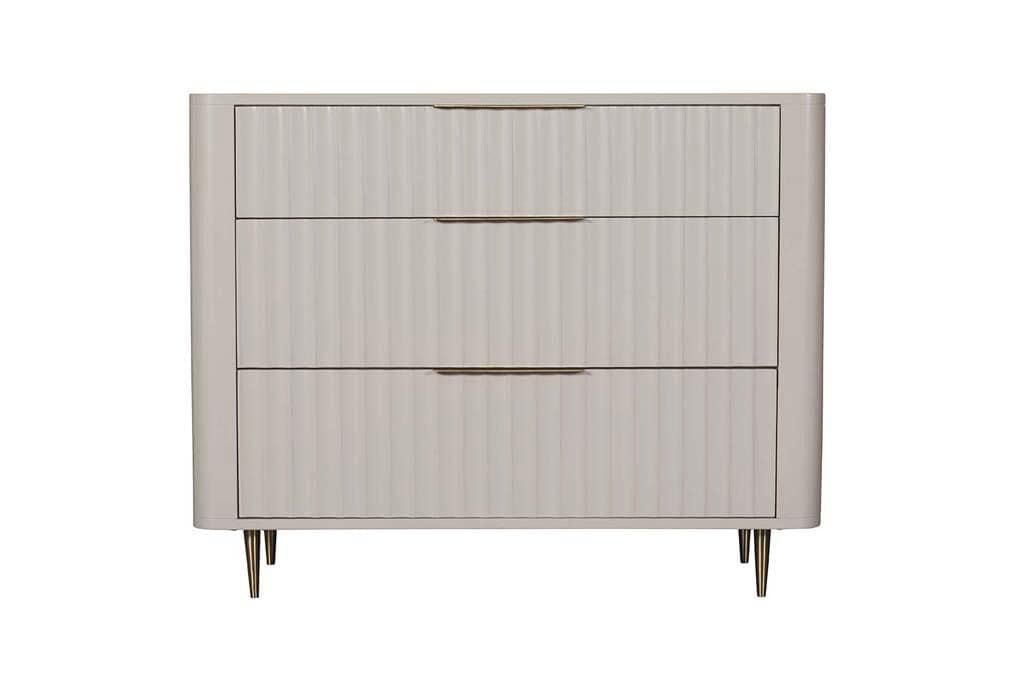 Baker Furniture Lily 3 Drawer Chest - Off-White | Buy Online | Beds.ie