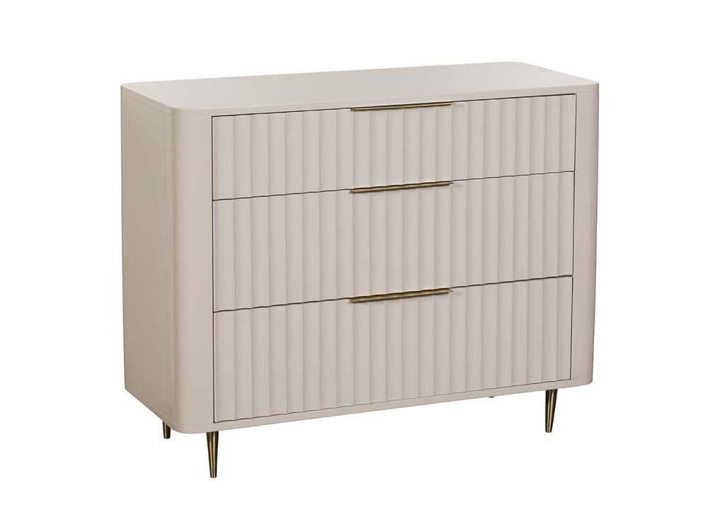 Baker Furniture Lily 3 Drawer Chest - Off-White - Image 3