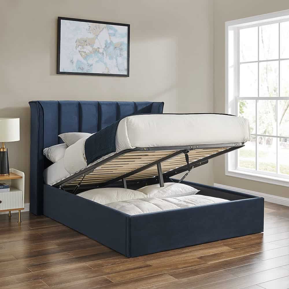 Limelight Polaris 5ft Ottoman - Navy Blue | Buy Online | Beds.ie