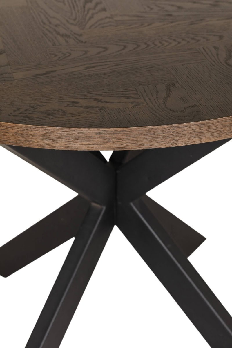 Nate Dining Table Round 1000 - Smoked Oak - Image 3