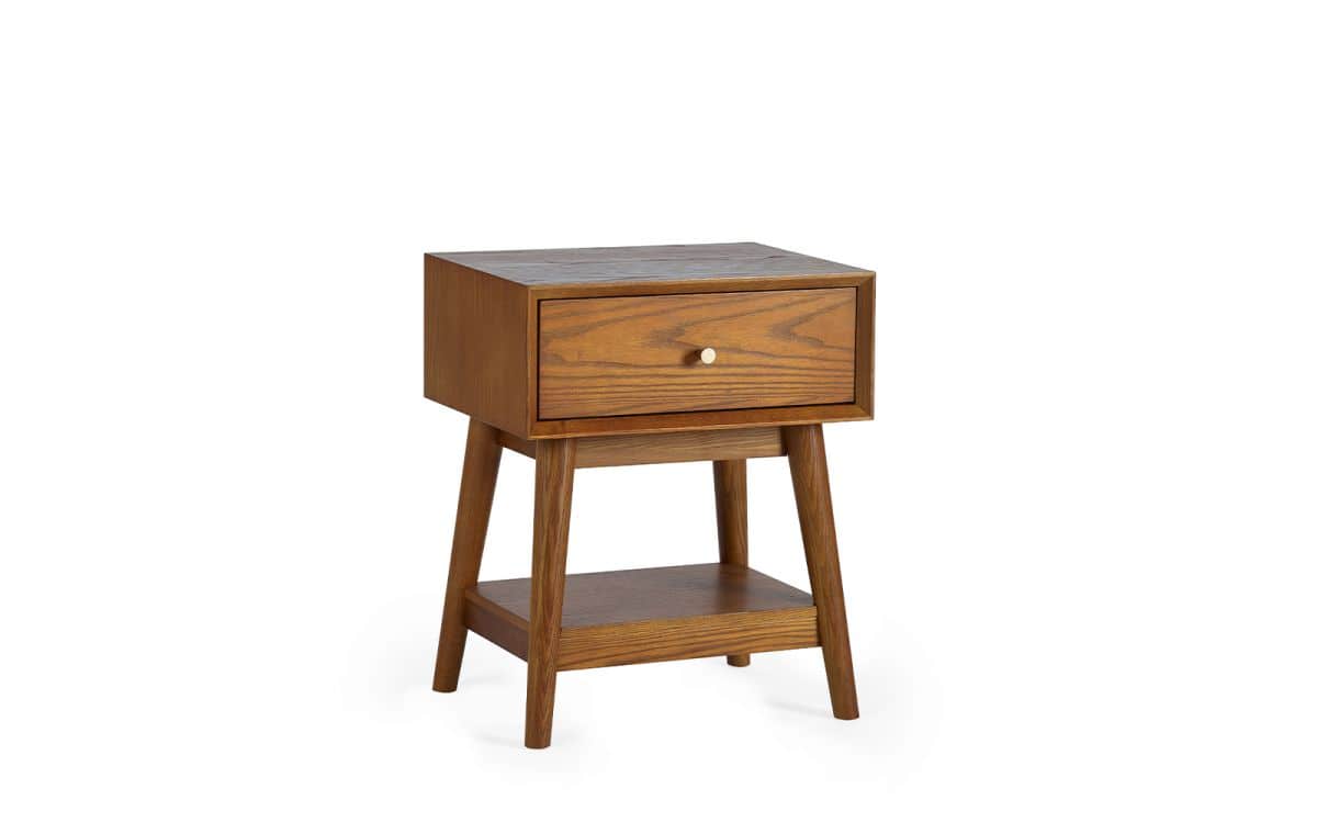 Lowell 1 Drawer Side Table - Cherry Wood - Image 2