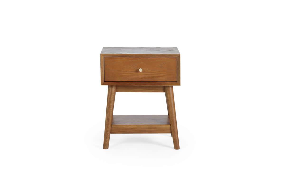 Lowell 1 Drawer Side Table - Cherry Wood - Image 3