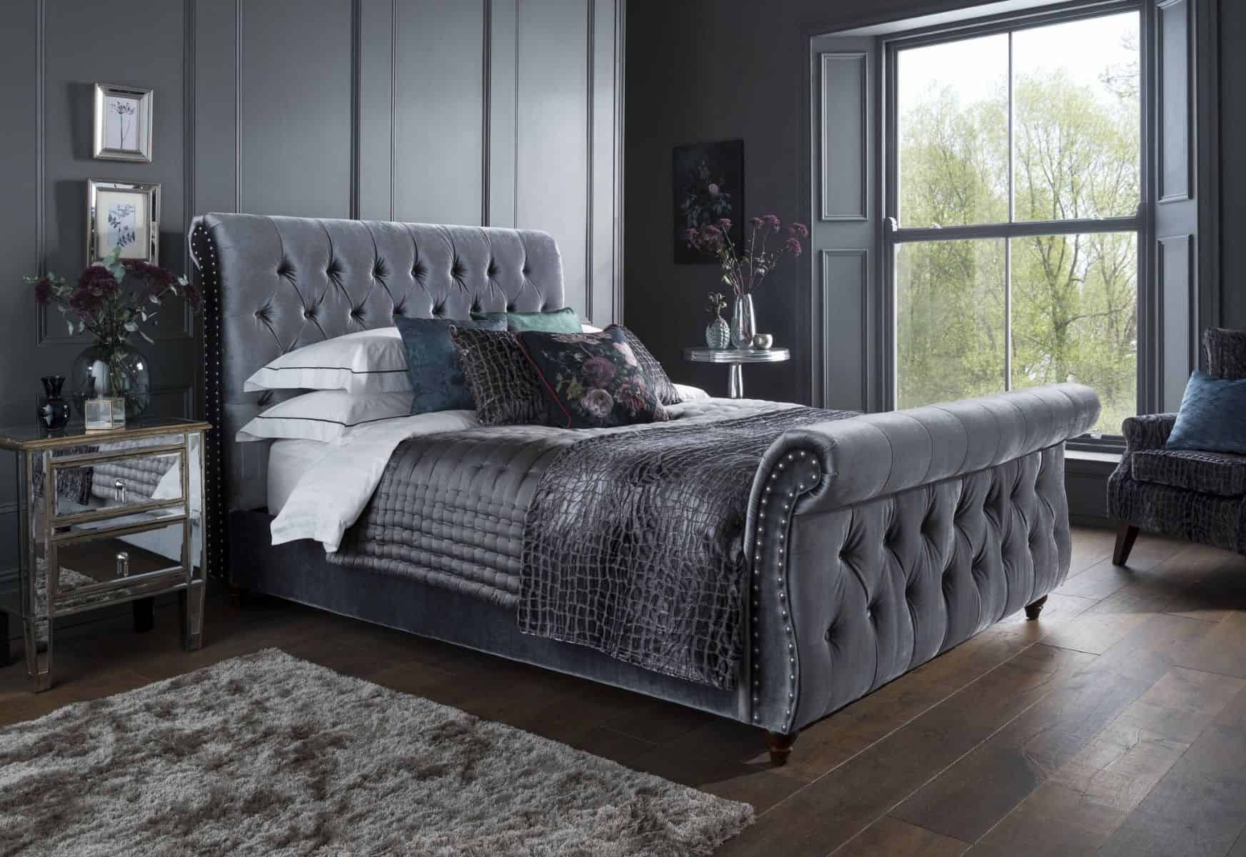 Flintshire 4ft6 Montana Bedframe - Grey | Buy Online | Beds.ie