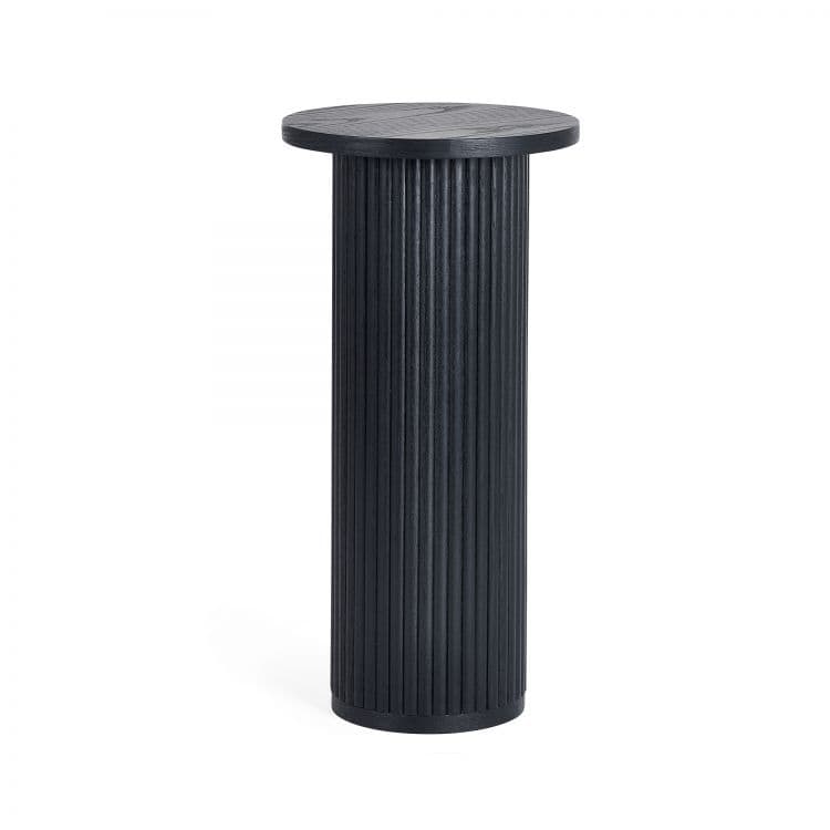 Louanne Fluted Drinks Table - Black - Image 4