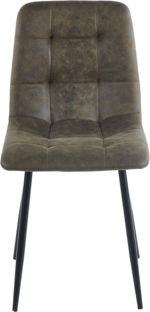 Fenton Dining Chair (x2) - Olive Green Suede - Image 2