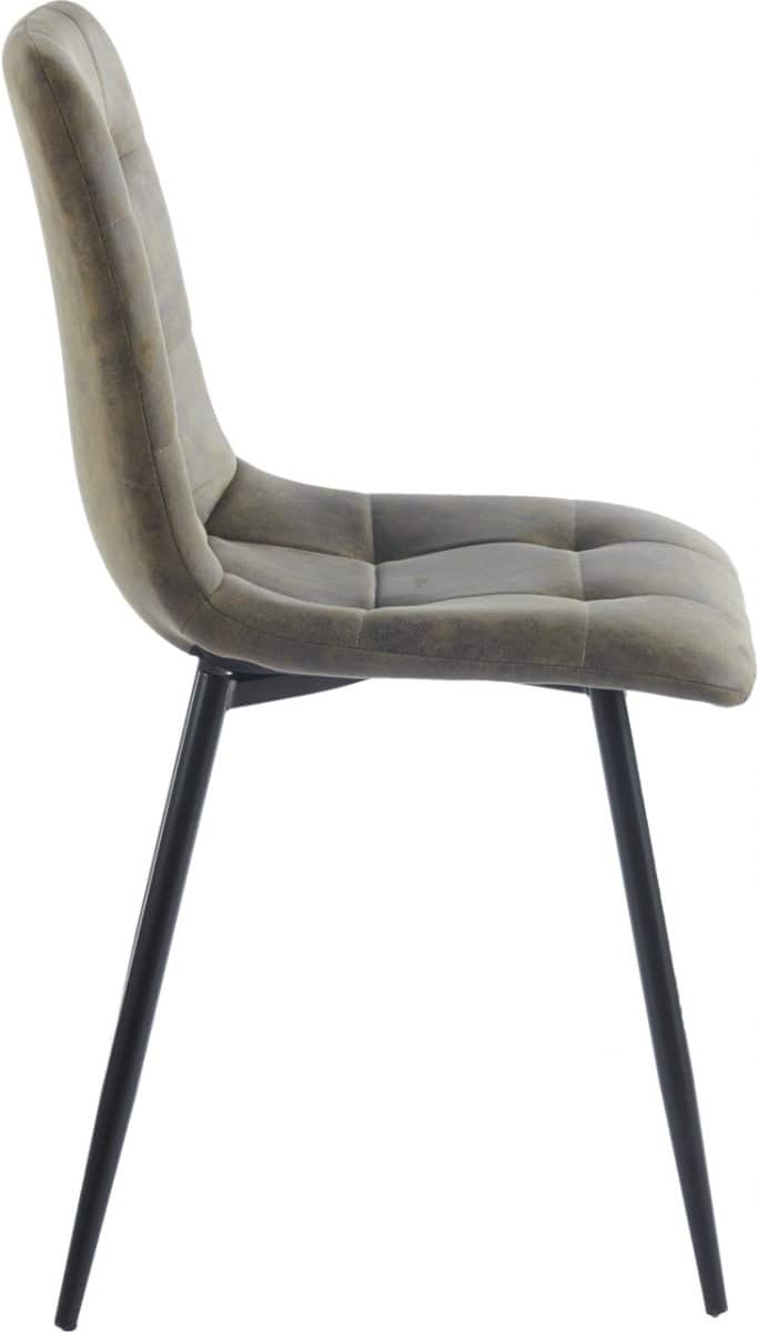 Fenton Dining Chair (x2) - Olive Green Suede - Image 3