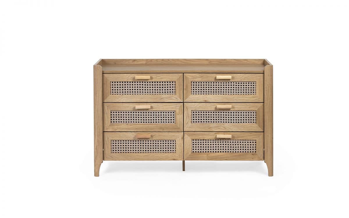 Sydenham 6 Drawer Chest - Rattan Oak - Image 3