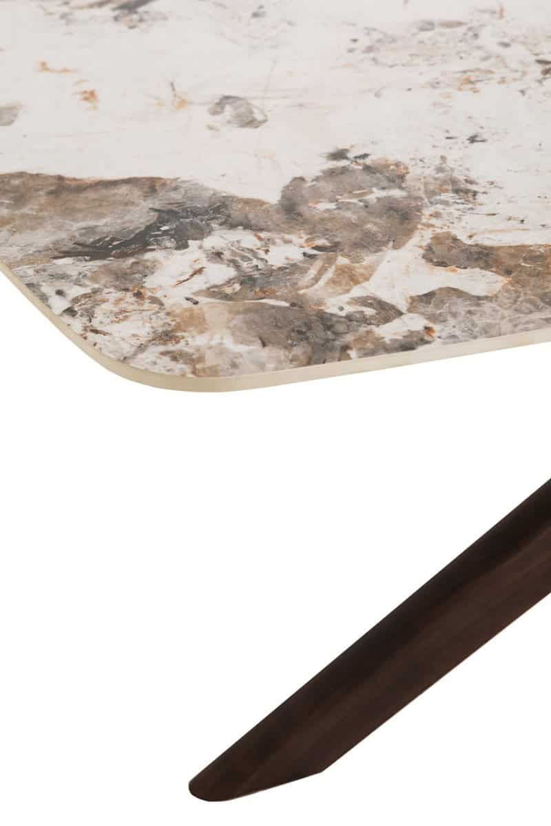 Ariya Dining Table - Marble/Walnut - Image 3