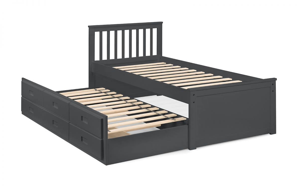 Arya Bedframe with Underbed - Anthracite - Image 3