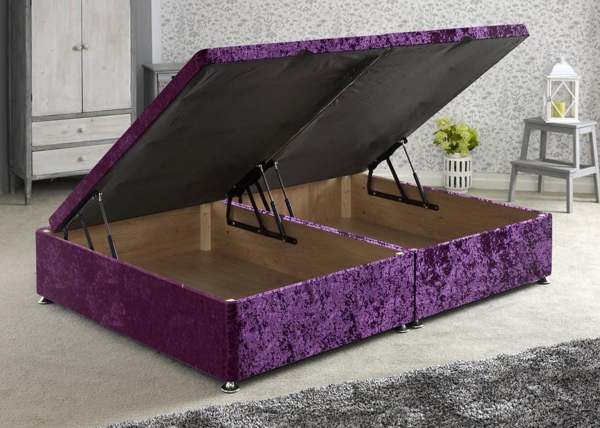 Apollo 6ft Glitz Purple Side Ottoman Base | Buy Online | Beds.ie