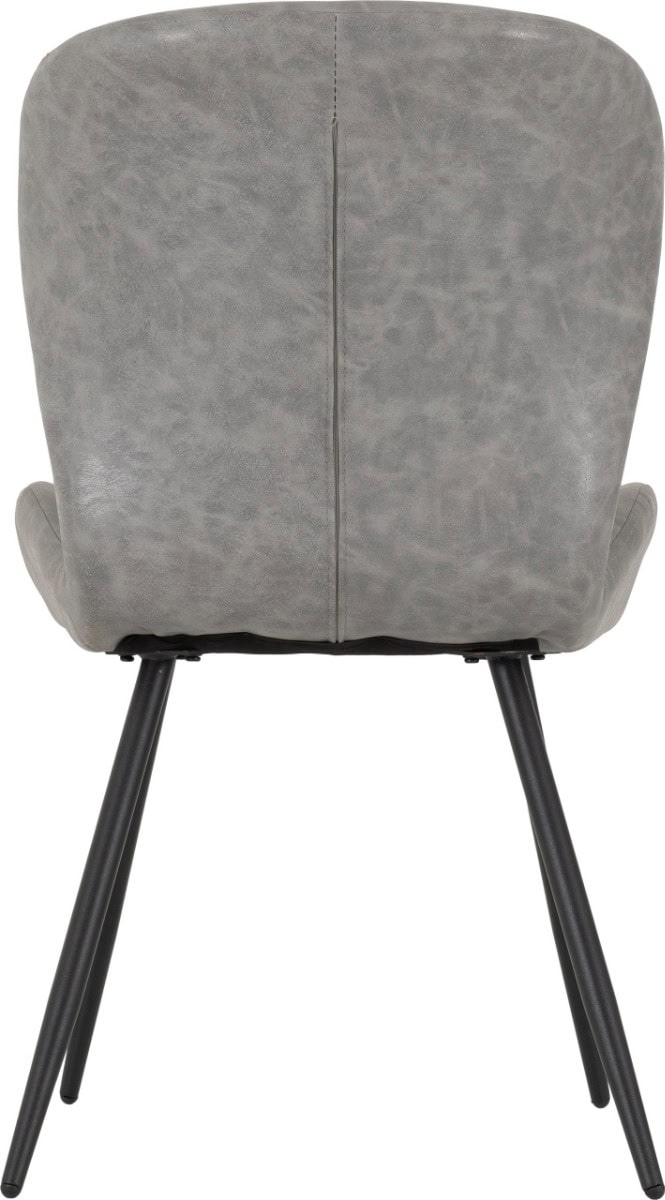 Quebec Chair (Set of Four) - Grey Faux Leather - Image 2