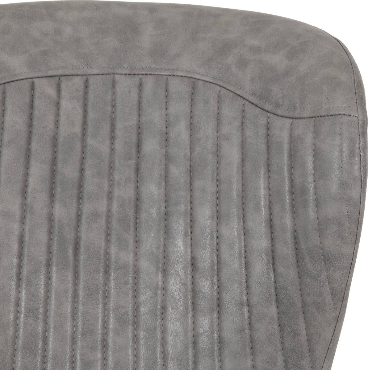 Quebec Chair (Set of Four) - Grey Faux Leather - Image 3