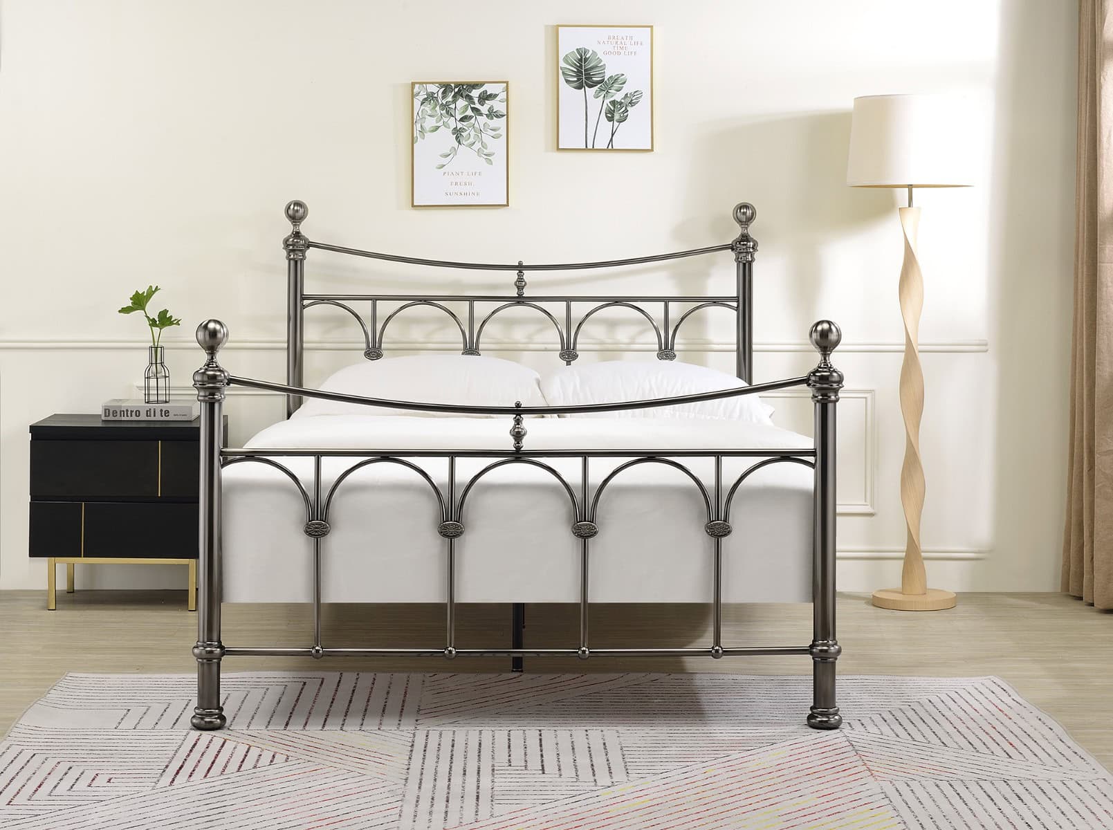 Limelight Gamma 6ft Bedframe - Antique Nickel - Image 2