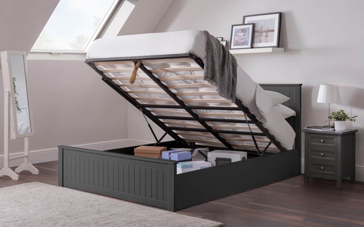 Braid 5ft Ottoman Bedframe - Anthracite | Buy Online | Beds.ie